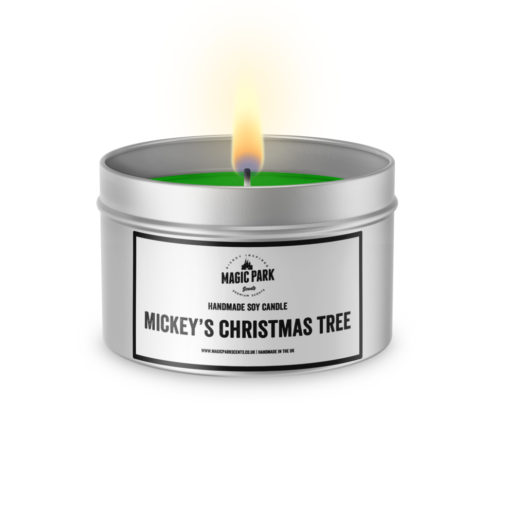 Mickey’s Christmas Tree Candle - Handmade